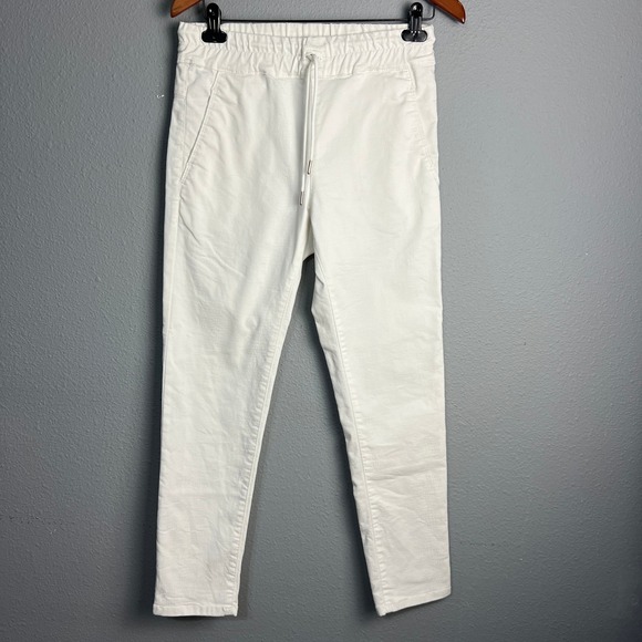 Bevy Flog Shely White Original Flattering Pants Drawstring Waist Casual Dress 28 - Picture 1 of 11